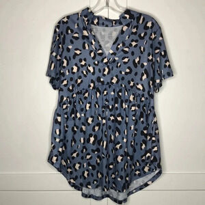 🌸NEW🌸 Animal Print Baby Doll Top